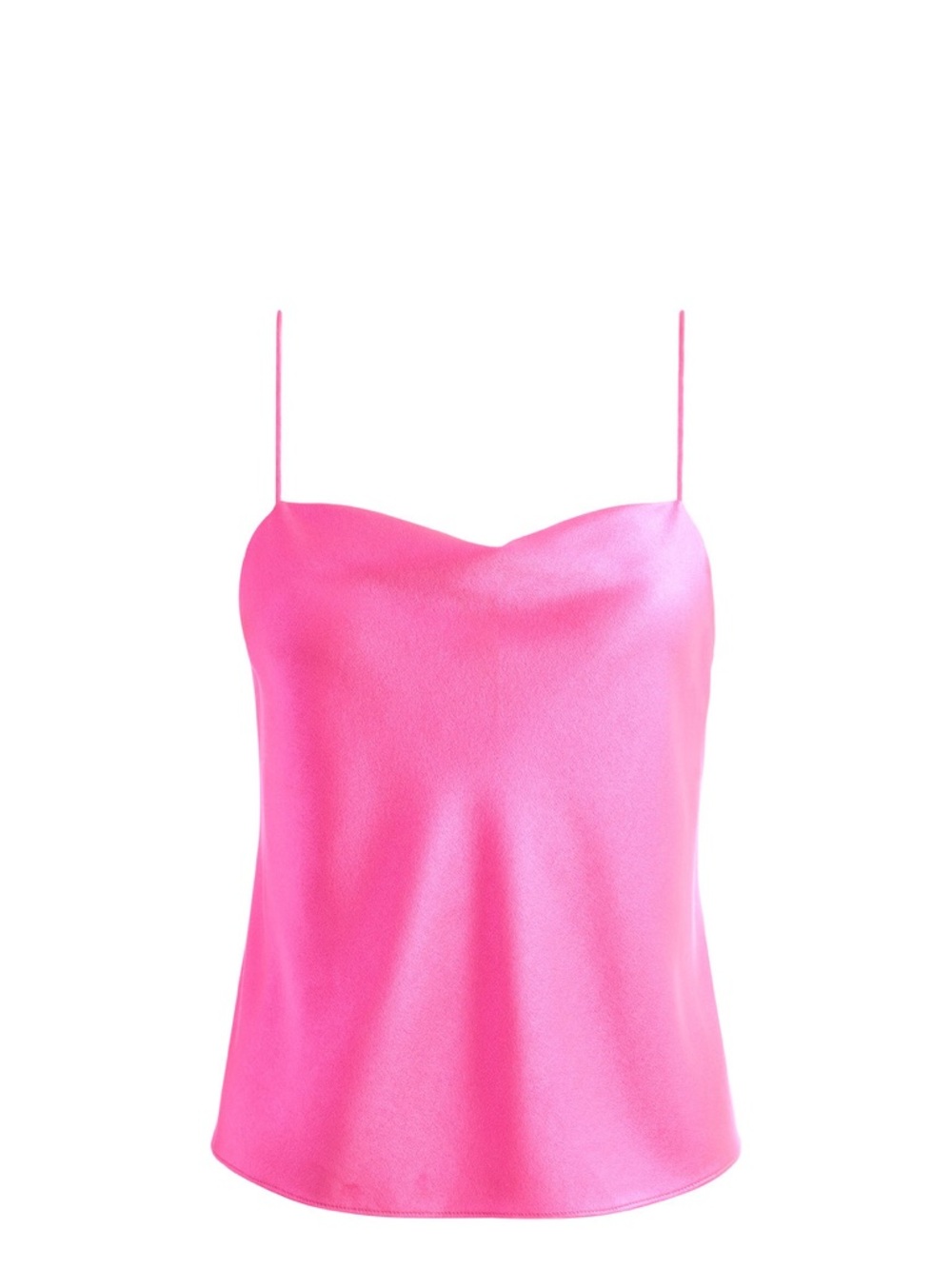 Alice + Olivia Harmon Slip Tank Pink Satin | Chic Date Night Going out Top - Picture 4 of 13